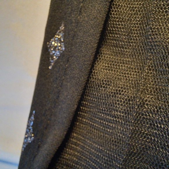 M made in ITALY from SUNDANCE catalog NWT Dress Sz S LACE & BOW CUFFS SHEER ARMS - Picture 4 of 12